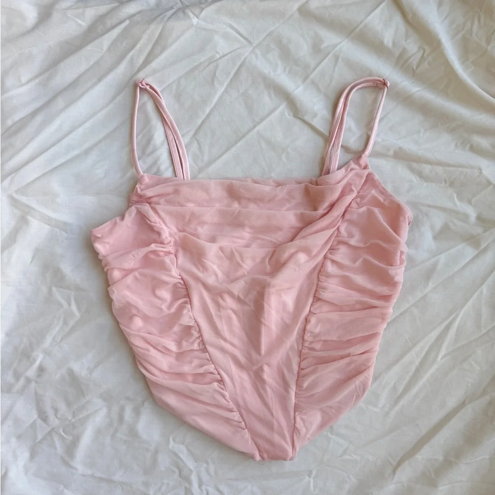 SHEIN Pink Ruffled Corset - Picture 1 of 4